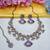 Purple yellow gold premium designer american diamond and stone work necklace set