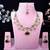 Green yellow gold premium designer american diamond and stone work necklace set