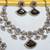 Green yellow gold premium designer american diamond and stone work necklace set