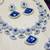 Blue rhodium premium designer american diamond and stone work necklace set