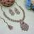 Gold yellow gold premium designer american diamond and stone work necklace set