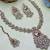 Gold yellow gold premium designer american diamond and stone work necklace set