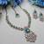 Green yellow gold premium designer american diamond and stone work necklace set