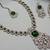 Green yellow gold premium designer american diamond and stone work necklace set