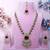 Maroon yellow gold premium designer american diamond and stone work necklace set