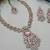 Pink yellow gold premium designer american diamond and stone work necklace set