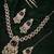 Purple yellow gold premium designer american diamond and stone work necklace set