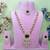 Green rose gold premium designer american diamond and stone work necklace set