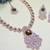 Green rose gold premium designer american diamond and stone work necklace set