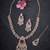 Pink rose gold premium designer american diamond and stone work necklace set