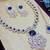 Blue rose gold premium designer american diamond and stone work necklace set