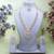 White rose gold premium designer american diamond and stone work necklace set