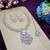 White rose gold premium designer american diamond and stone work necklace set