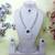 Blue rhodium premium designer american diamond and stone work necklace set