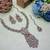 Gold yellow gold premium designer american diamond and stone work necklace set