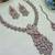 Gold yellow gold premium designer american diamond and stone work necklace set