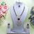 Blue yellow gold premium designer american diamond and stone work necklace set
