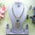 Green yellow gold premium designer american diamond and stone work necklace set