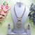 Purple yellow gold premium designer american diamond and stone work necklace set