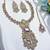 Purple yellow gold premium designer american diamond and stone work necklace set