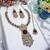 Maroon yellow gold premium designer american diamond and stone work necklace set
