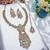 Pink yellow gold premium designer american diamond and stone work necklace set
