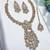 Pink yellow gold premium designer american diamond and stone work necklace set