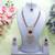 Purple yellow gold premium designer american diamond and stone work necklace set