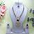 Blue yellow gold premium designer american diamond and stone work necklace set