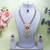 Pink yellow gold premium designer american diamond and stone work necklace set