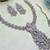 White yellow gold premium designer american diamond and stone work necklace set