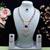 Blue rose gold premium designer american diamond and stone work necklace set