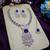Blue rose gold premium designer american diamond and stone work necklace set