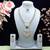 Green rose gold premium designer american diamond and stone work necklace set