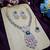 Green rose gold premium designer american diamond and stone work necklace set
