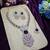 Green rose gold premium designer american diamond and stone work necklace set