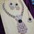Green rose gold premium designer american diamond and stone work necklace set