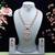Purple rose gold premium designer american diamond and stone work necklace set
