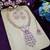 Purple rose gold premium designer american diamond and stone work necklace set