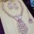 Purple rose gold premium designer american diamond and stone work necklace set