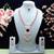 Maroon rose gold premium designer american diamond and stone work necklace set