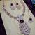 Maroon rose gold premium designer american diamond and stone work necklace set