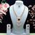 Green rose gold premium designer american diamond and stone work necklace set