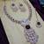Green rose gold premium designer american diamond and stone work necklace set