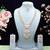 Pink rose gold premium designer american diamond and stone work necklace set