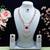 Purple rose gold premium designer american diamond and stone work necklace set