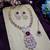 Purple rose gold premium designer american diamond and stone work necklace set