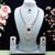 Blue rose gold premium designer american diamond and stone work necklace set