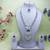 Green rhodium premium designer american diamond and stone work necklace set