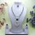 Green rhodium premium designer american diamond and stone work necklace set